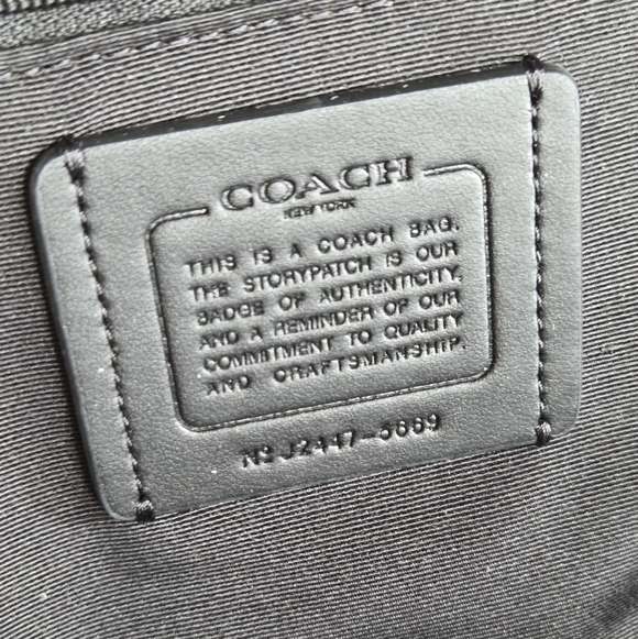 NWT Coach Black Leather Court Backpack In Large - Picture 10 of 16